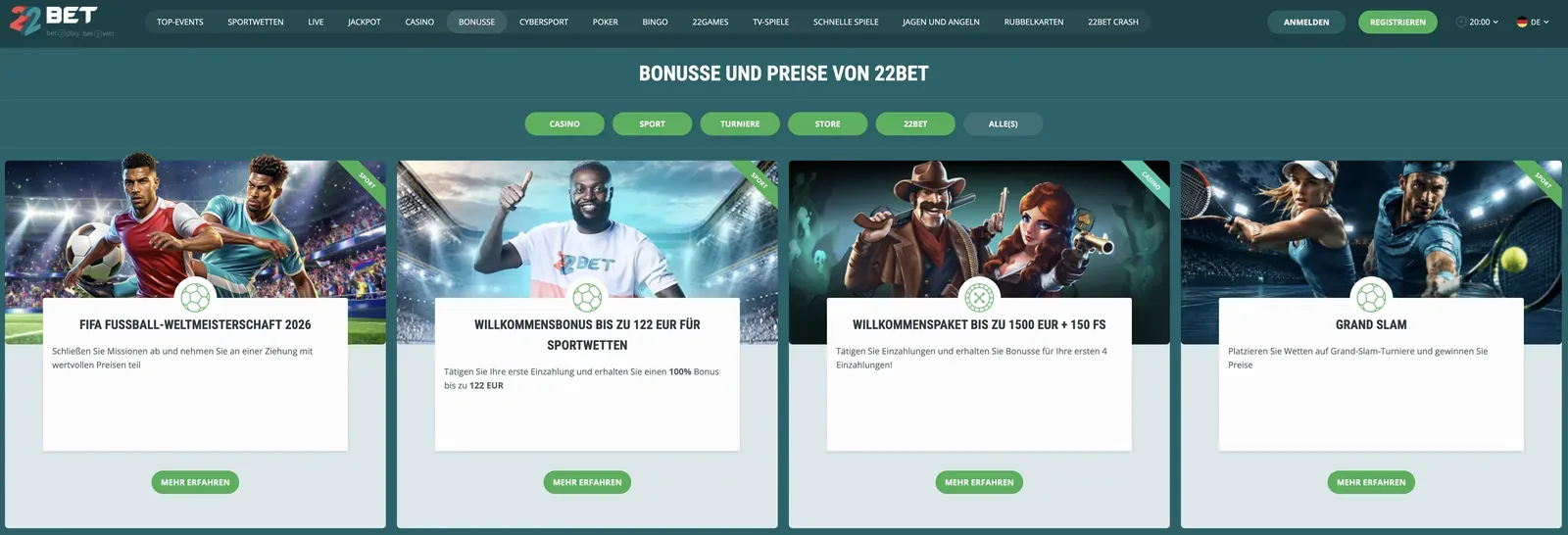 Kassenbereich – 22Bet